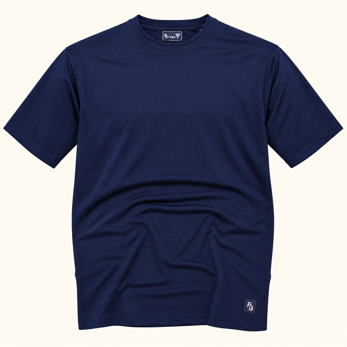 Plain round-neck T-shirt - Navy Blue, product-front