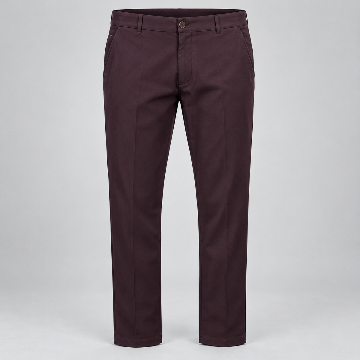 Button Waist Trousers - Deep Plum — product front