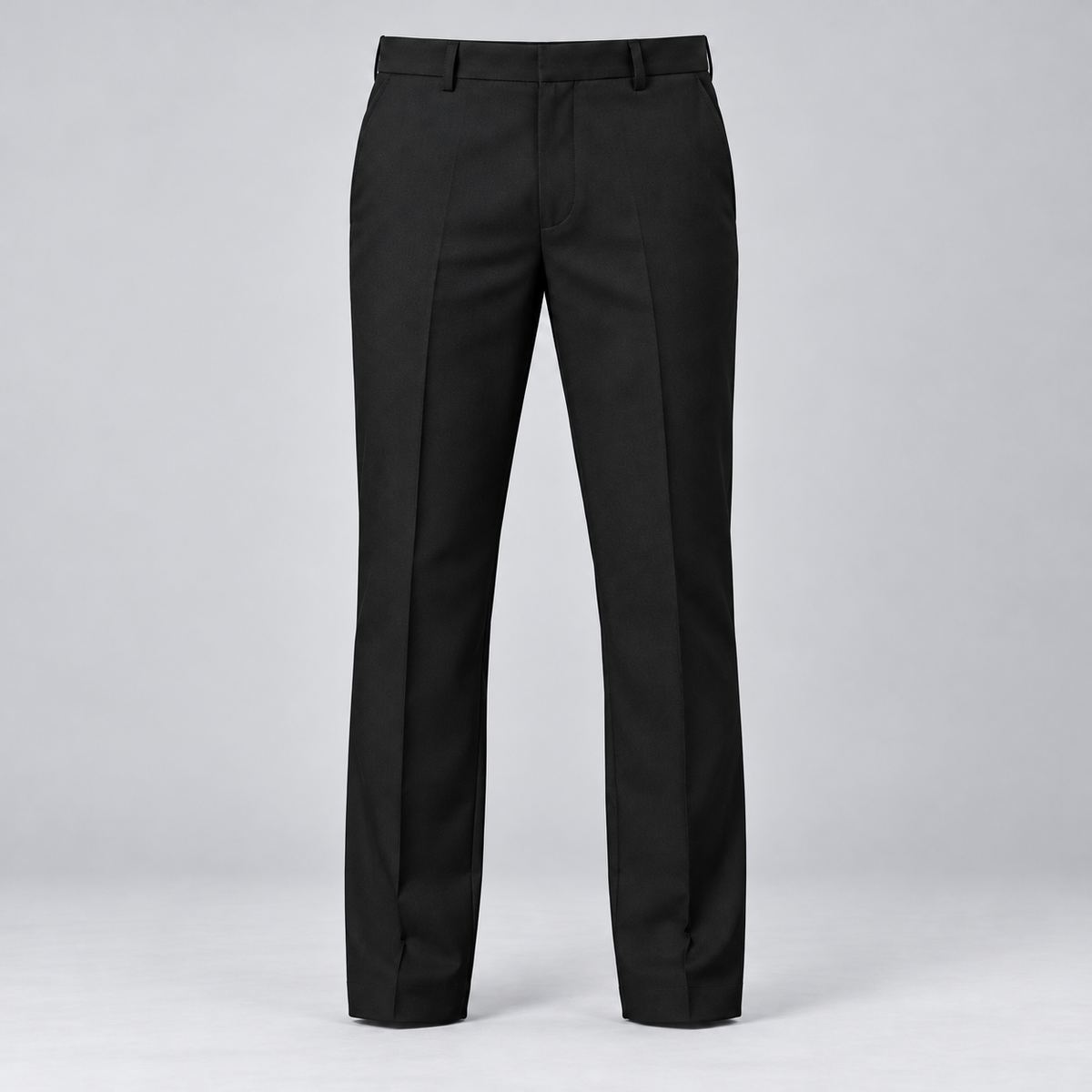 Plain Front Trousers - Black — product front