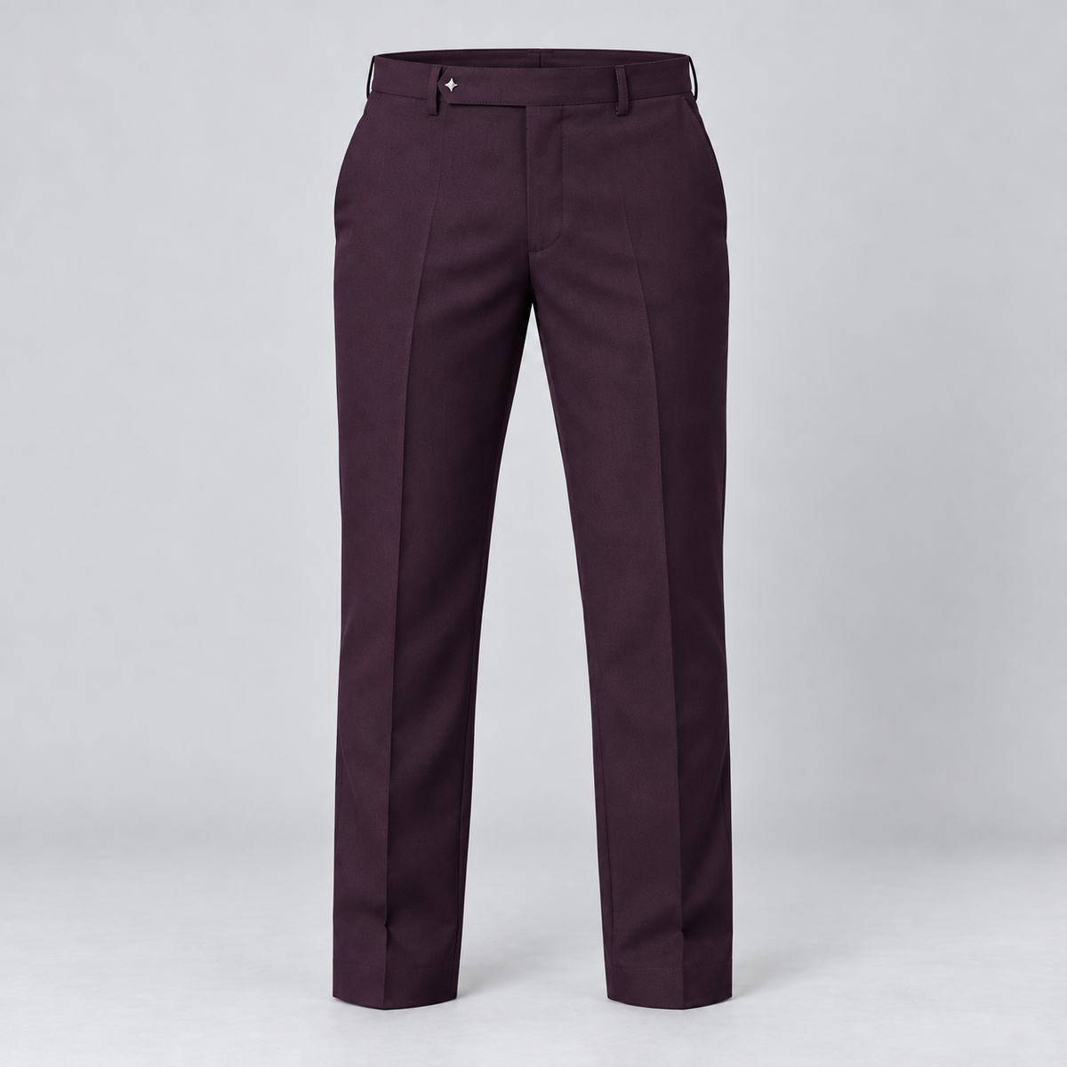 Plain Front Trousers - Deep Plum — product front