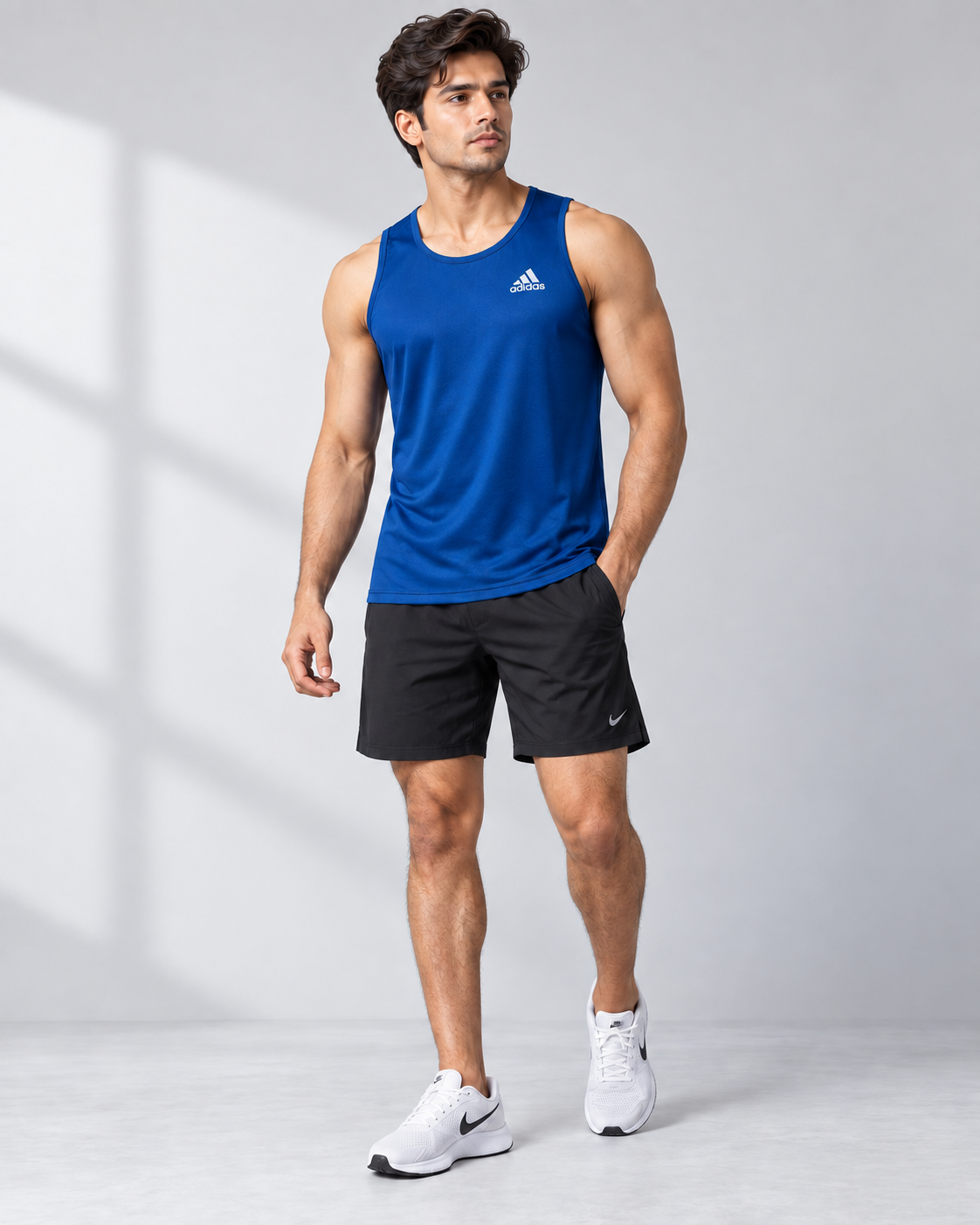 Cobalt Blue sleeveless sports tank