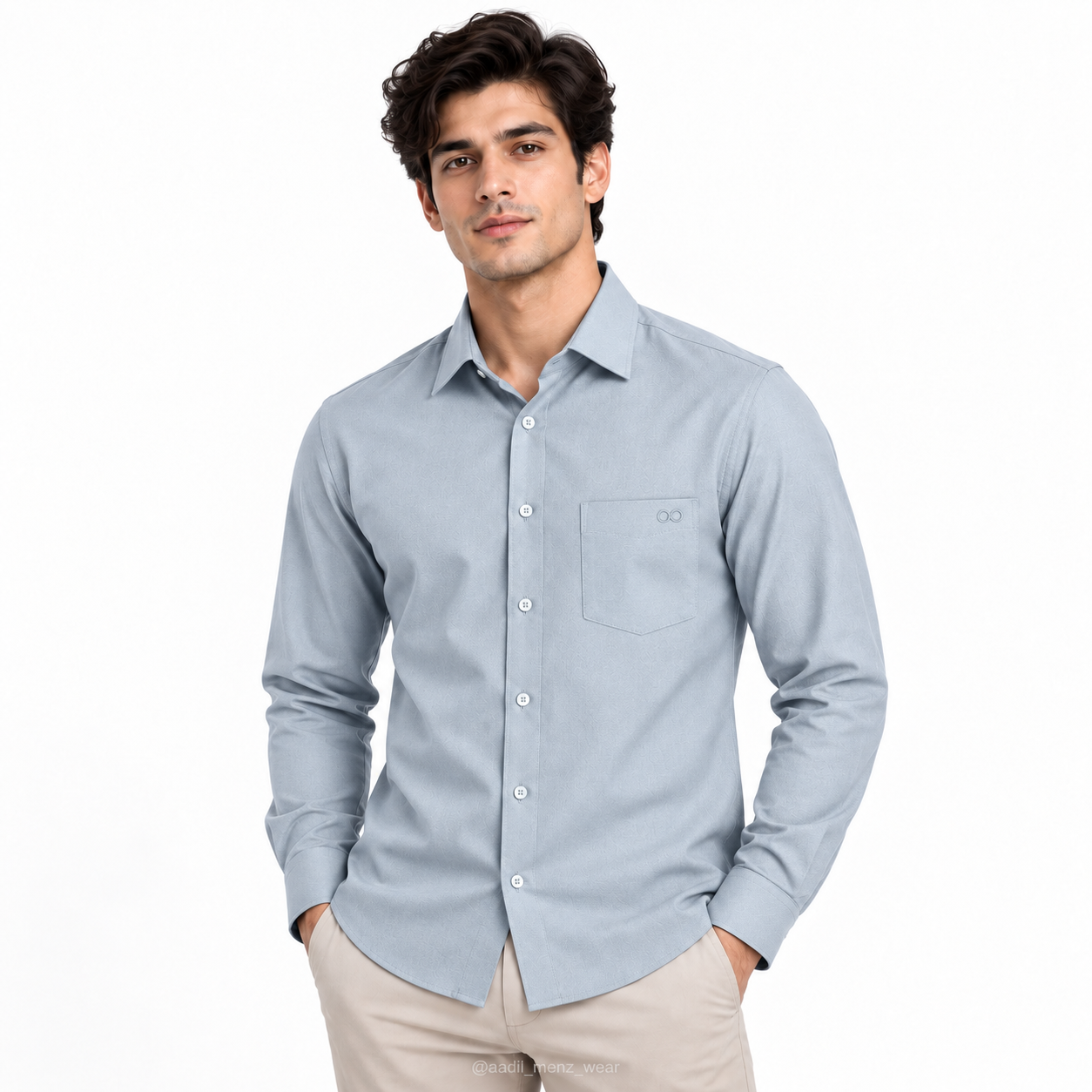 Premium 100% Cotton Millmade Plain Shirt - Light Blue