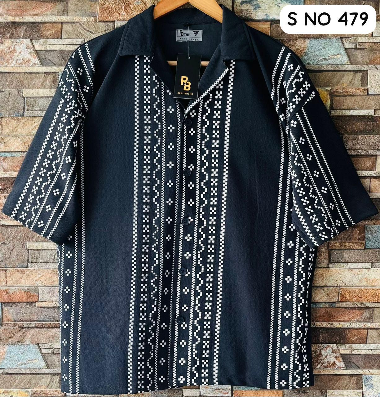 Down shoulder printed Shirt...