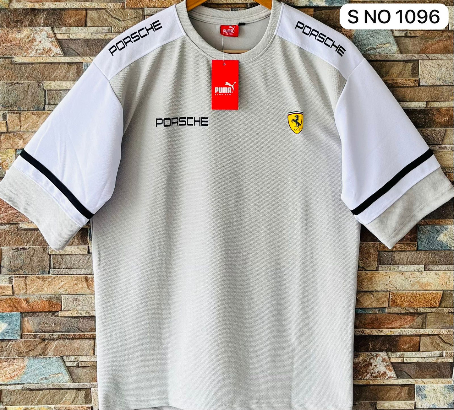 Down shoulder PORSCHE printed Tshirt...