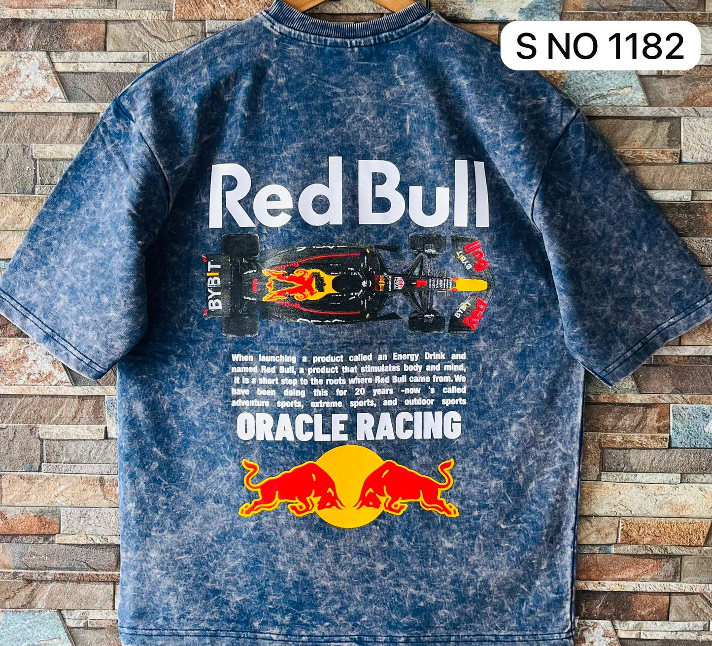 COTTON DOWN SHOULDER RED BULL TSHIRT...