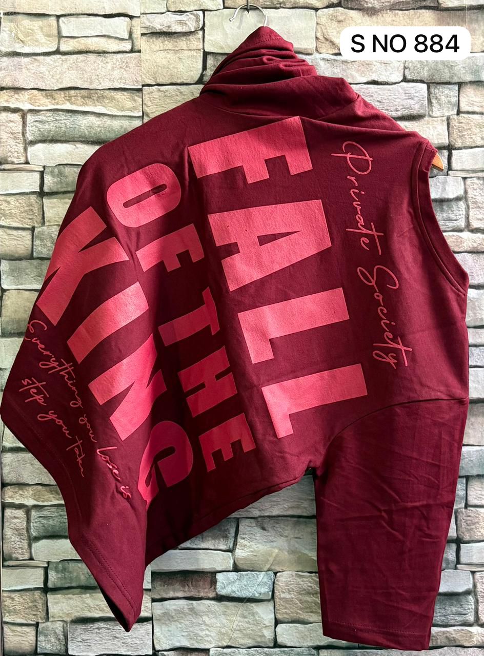 Down Shoulder Fail Of The King printed Tshirt