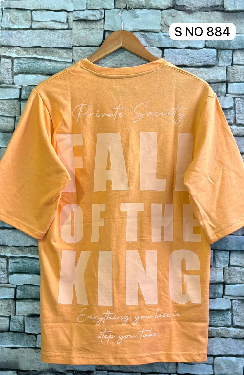 Down Shoulder Fail Of The King printed Tshirt