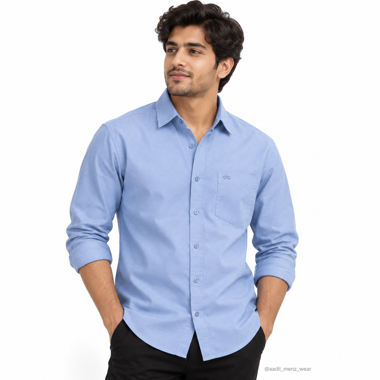 TFO Oxford Plain Mill Finish Shirt - Baby Blue