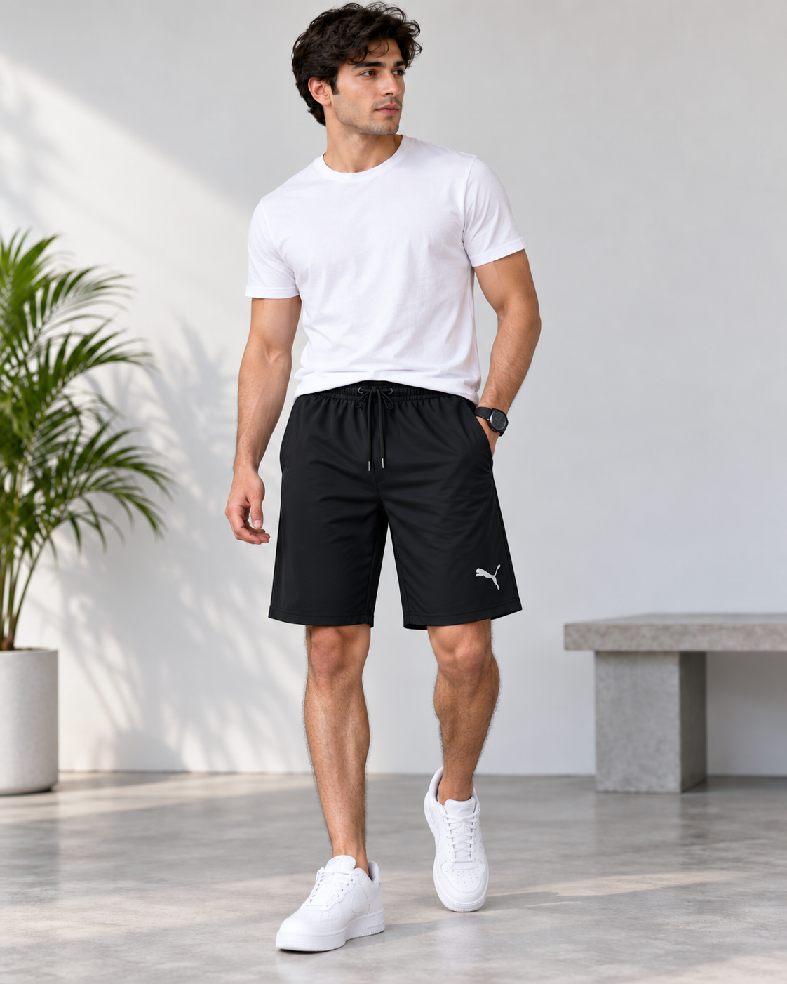 Midnight black 4 way shorts code 381