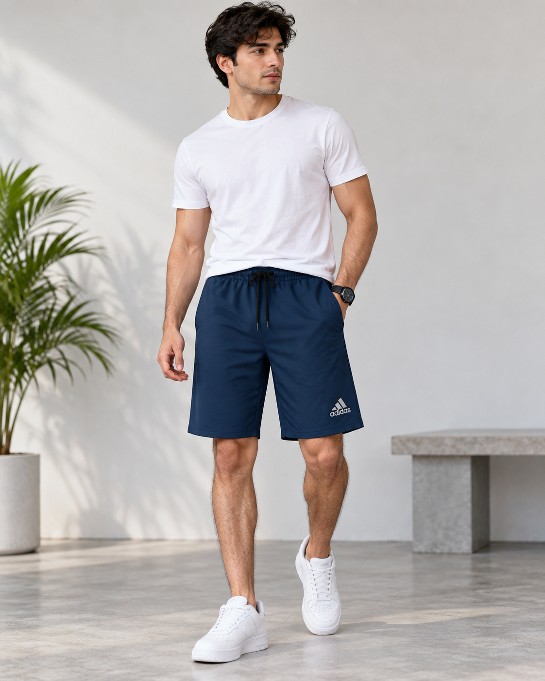 Navy blue 4 way shorts code 381