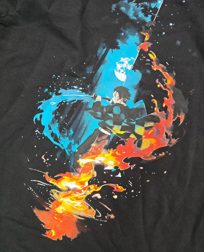 Premium Graphic 240 GSM T-Shirt — Black Fire