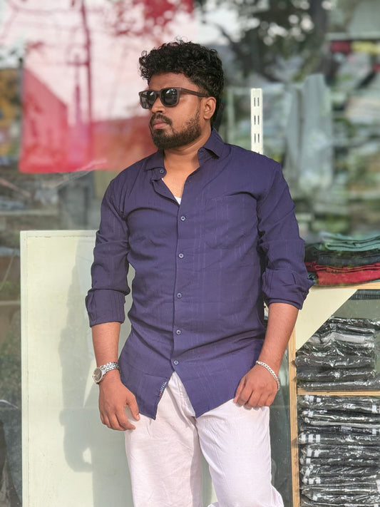 Men's Shirt — Navy Blue