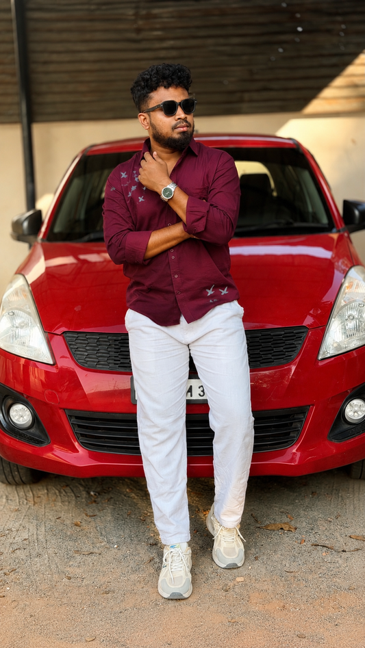 Premium Solid Shirt — Maroon