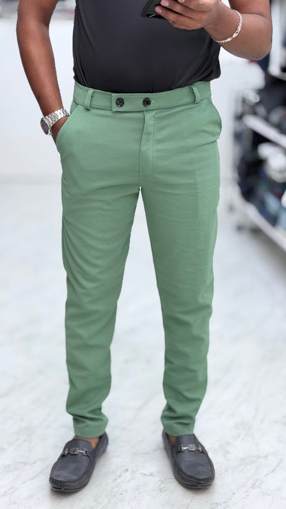 Double Button Pant Light Green