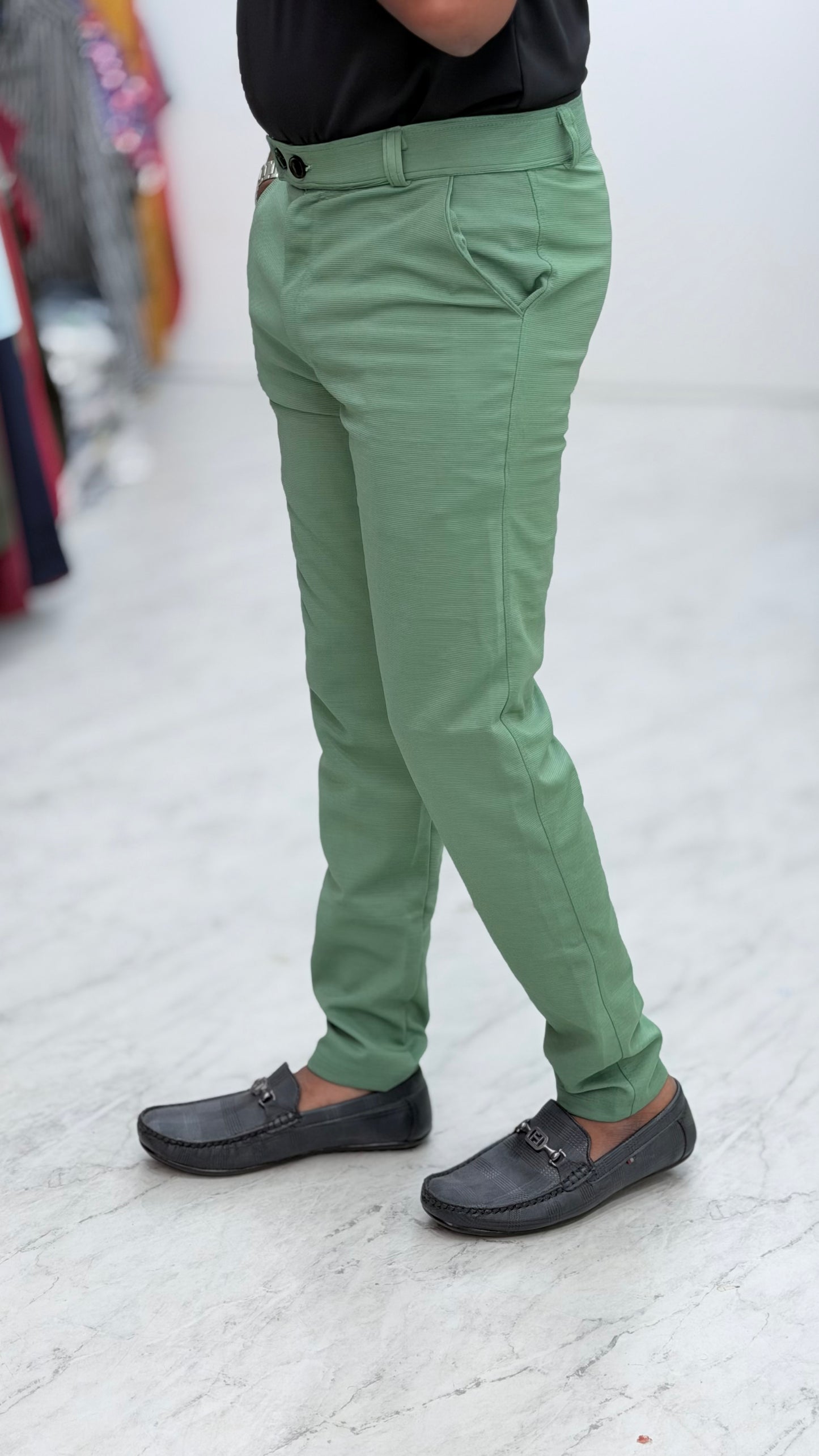 DOUBLE BUTTOT  🍏LIGHT GREEN