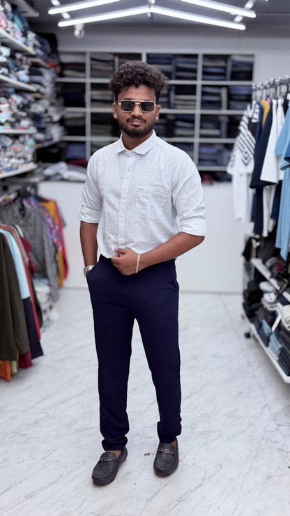 Double Button Pant Blue