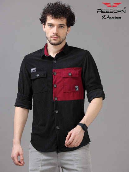 Double pocket printed shirt