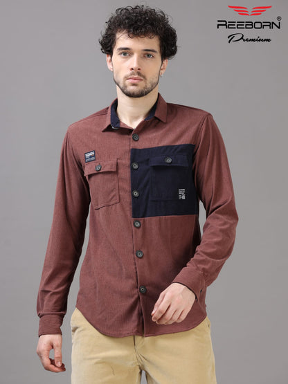 Double pocket printed shirt