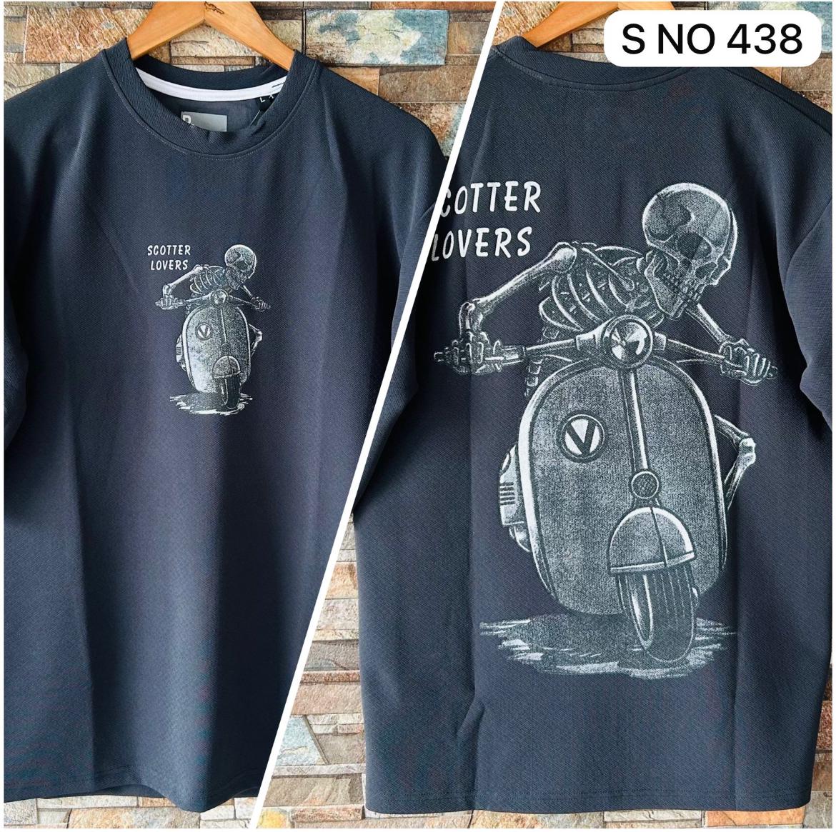 Down shoulder scooter lover Tshirt