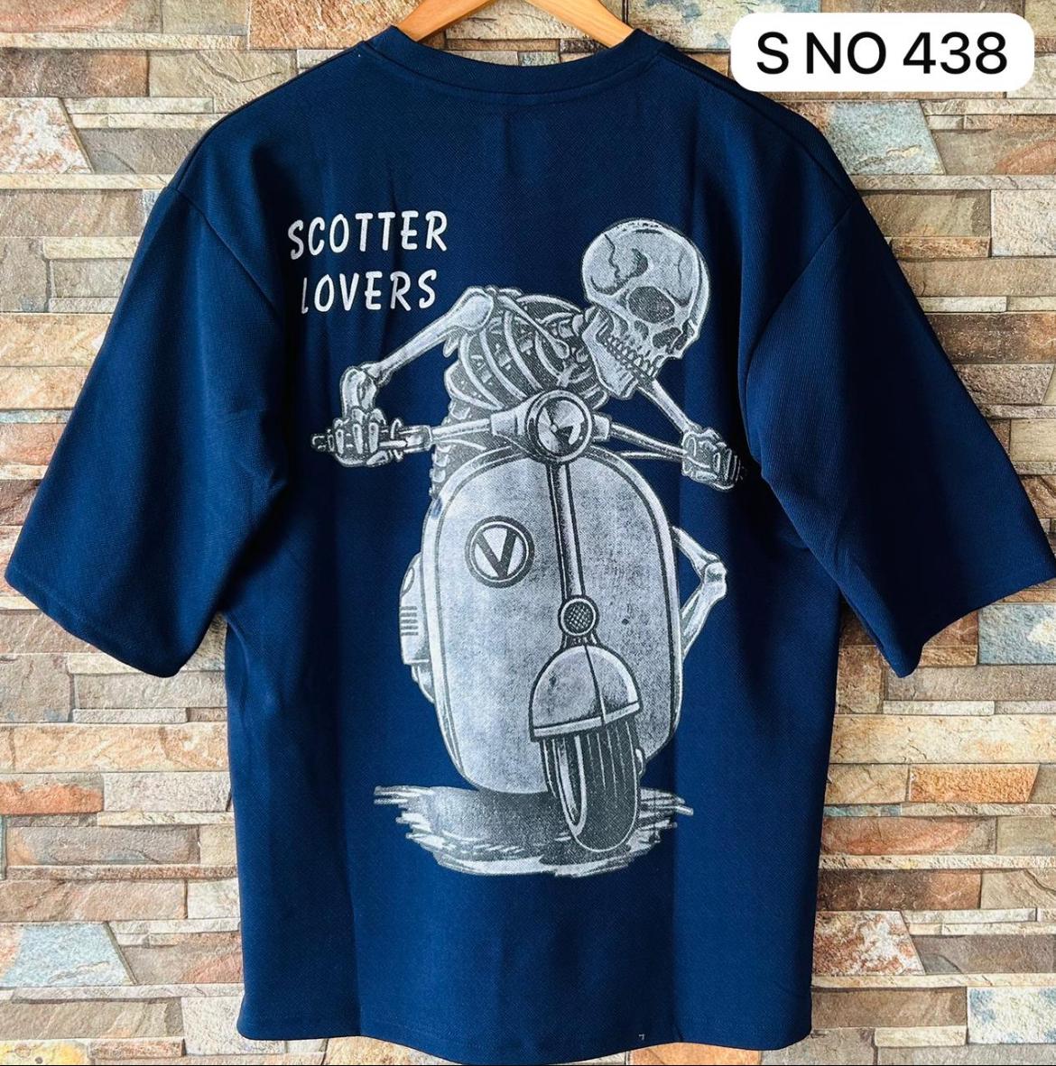 Down shoulder scooter lover Tshirt