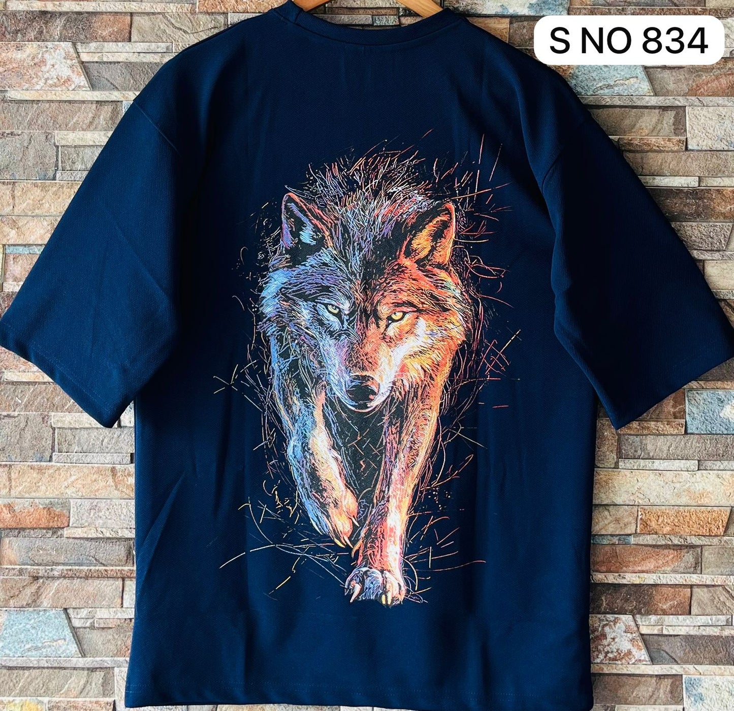 Wolf Drop Shoulder T-shirt..