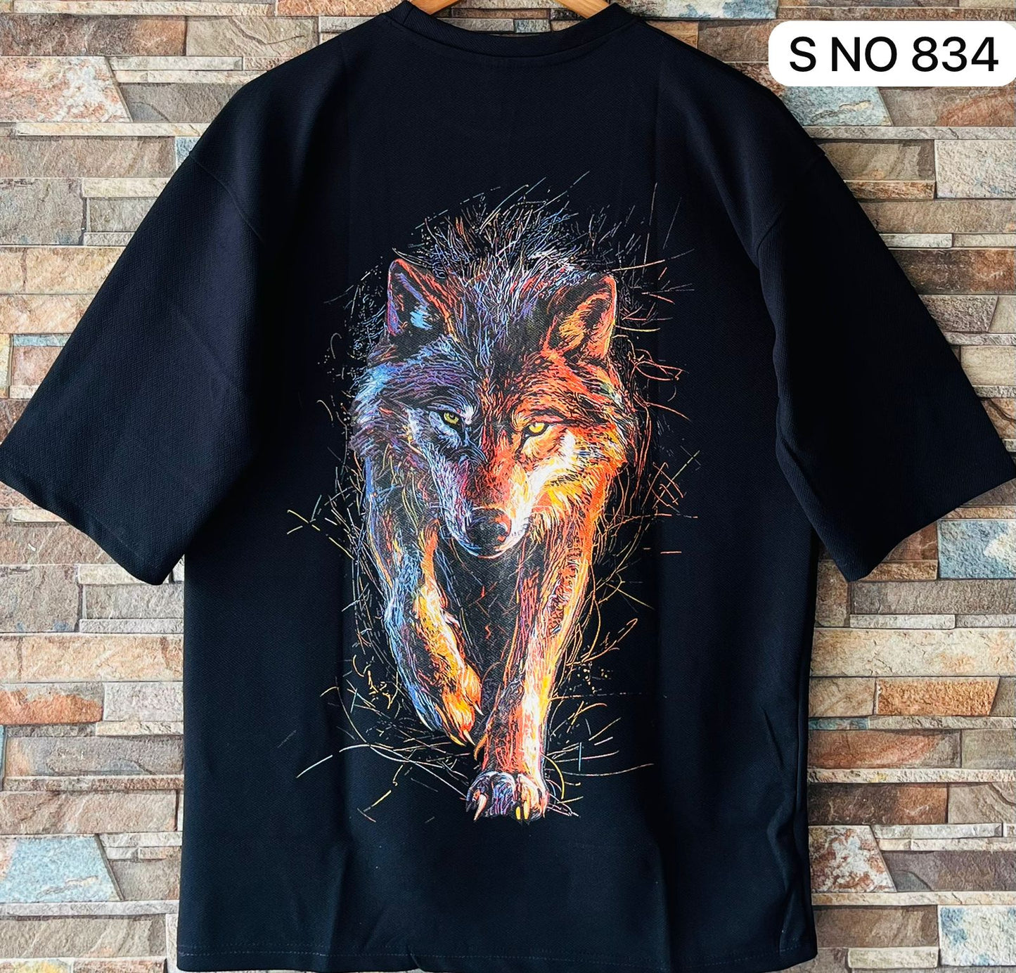 Wolf Drop Shoulder T-shirt..