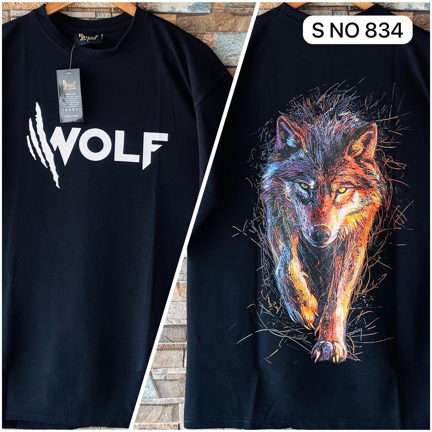 Wolf Drop Shoulder T-shirt..