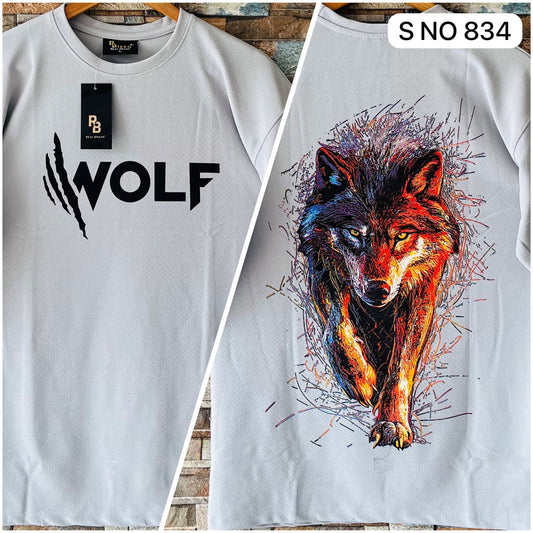 Wolf Drop Shoulder T-shirt..