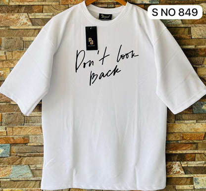 Don't look back drop shoulder T-shirt..