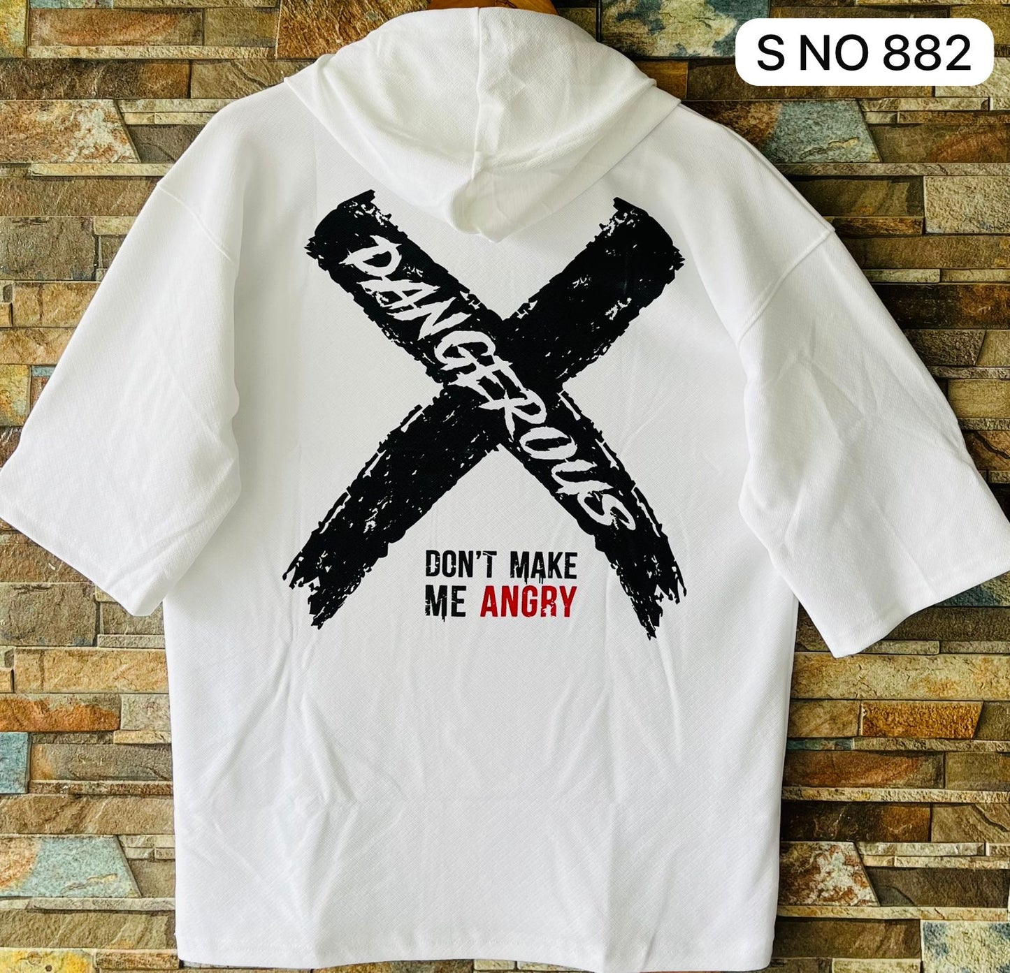 Dangerous Drop shoulder Hoodie T-shirt..