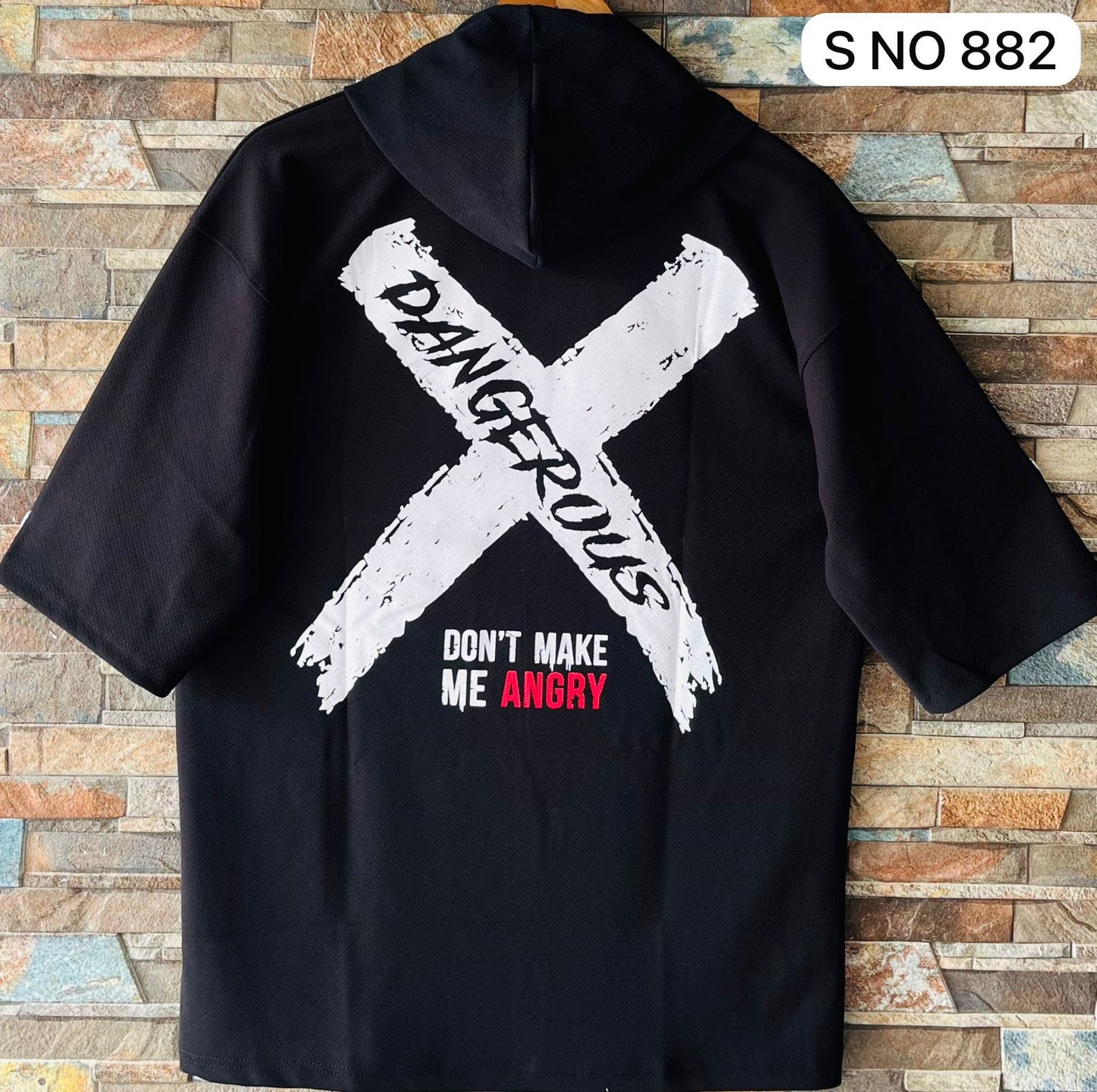 Dangerous Drop shoulder Hoodie T-shirt..