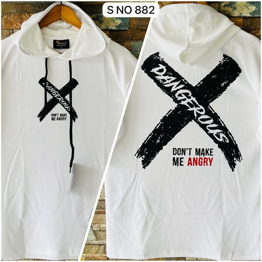 Dangerous Drop shoulder Hoodie T-shirt..