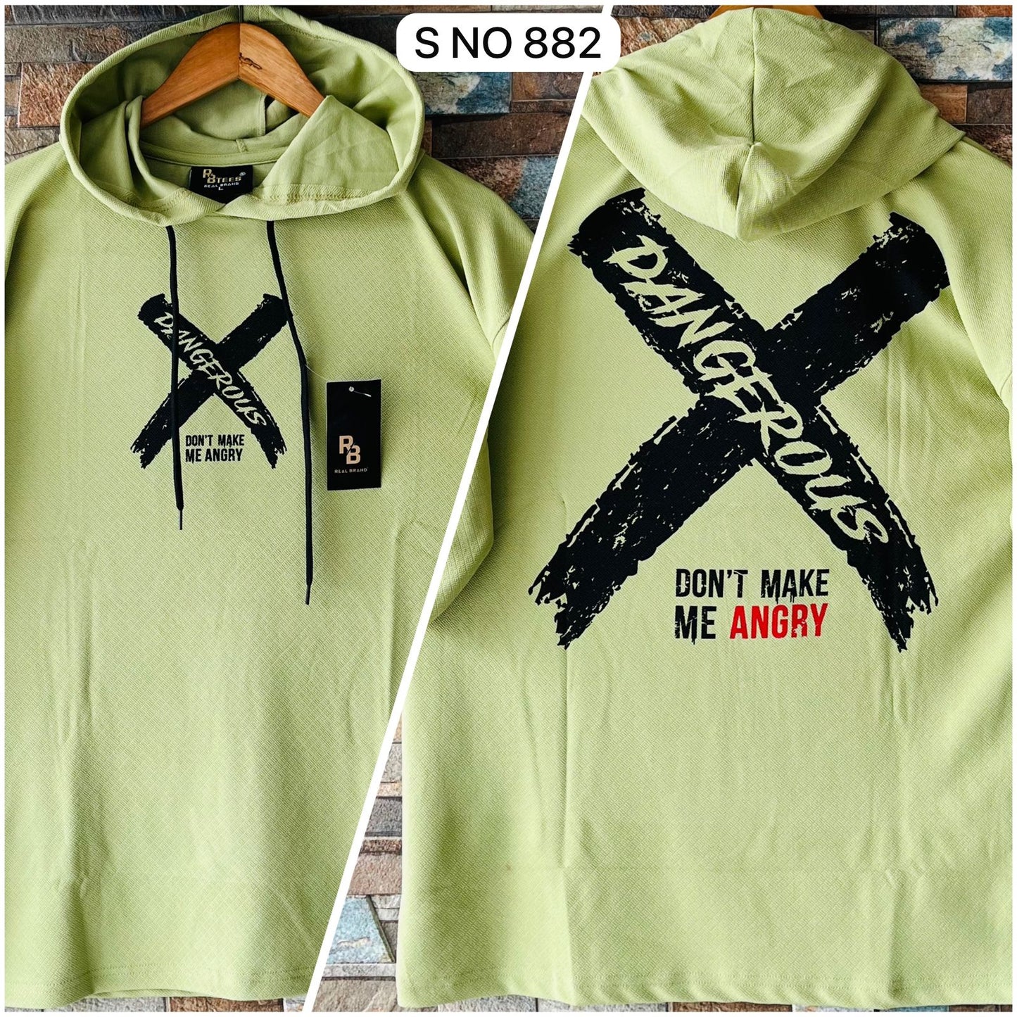 Dangerous Drop shoulder Hoodie T-shirt..