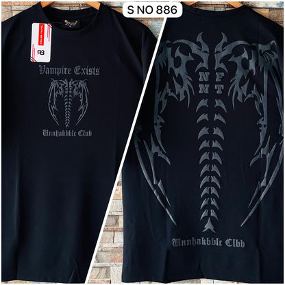 Down shoulder NF NT printed Tshirt