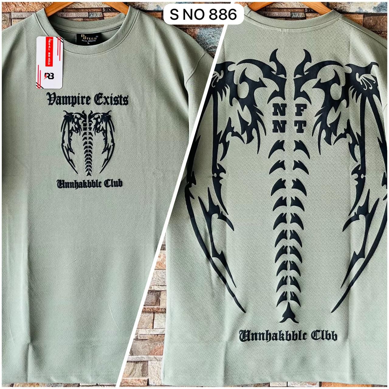Down shoulder NF NT Printed Tshirt