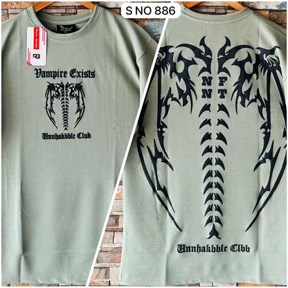 Down shoulder NF NT Printed Tshirt