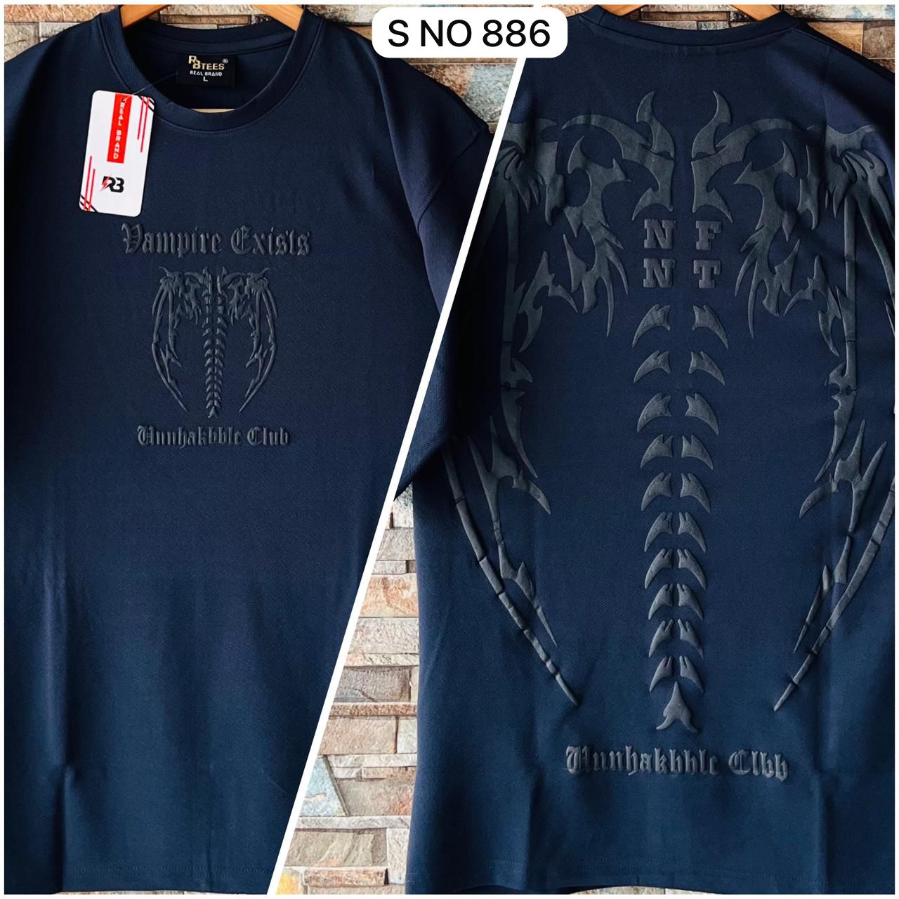 Down shoulder NF NT Printed Tshirt
