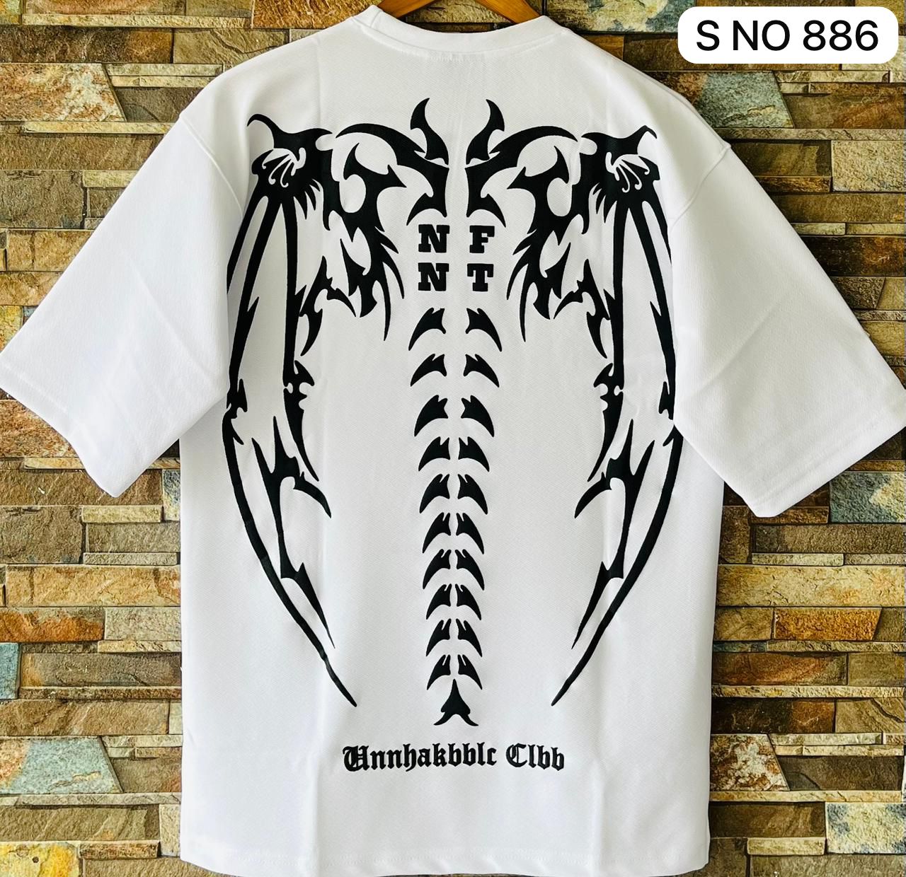 Down shoulder NF NT Printed Tshirt