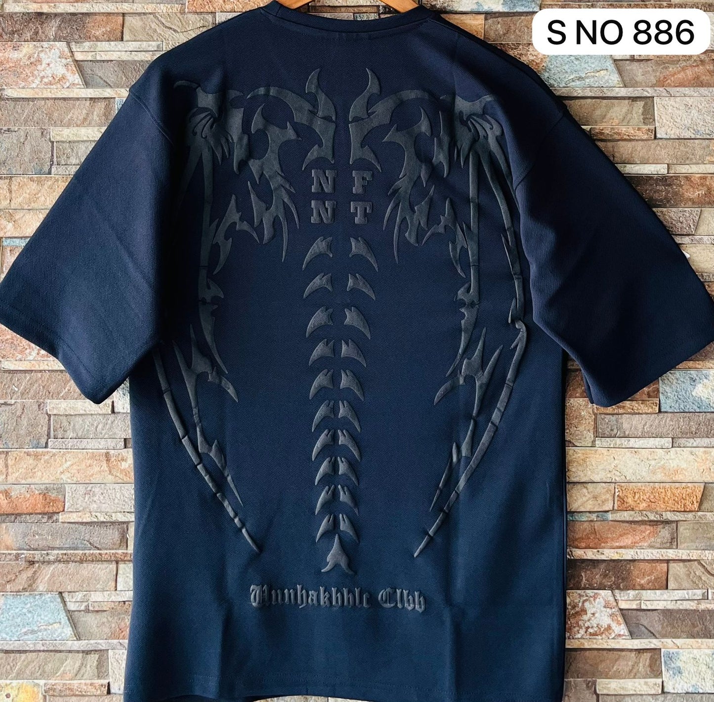 Down shoulder NF NT Printed Tshirt