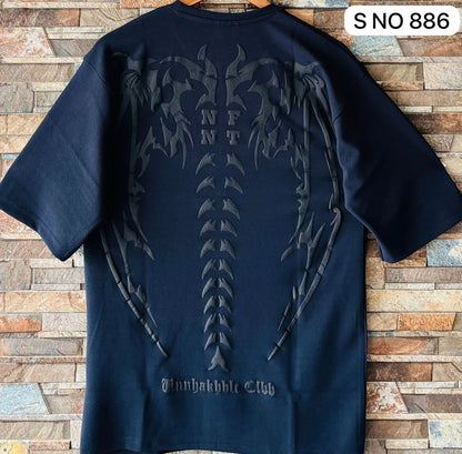 Down shoulder NF NT Printed Tshirt