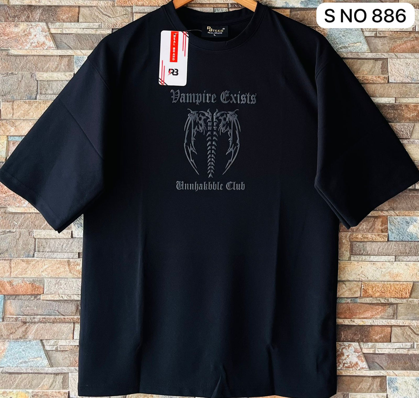 Down shoulder NF NT printed Tshirt