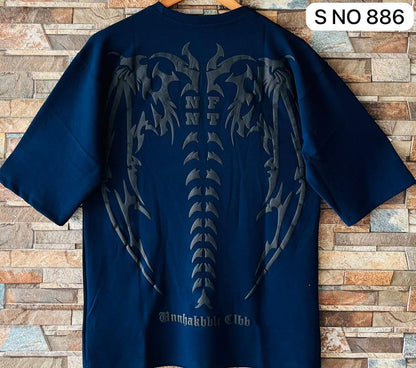 Down shoulder NF NT Printed Tshirt