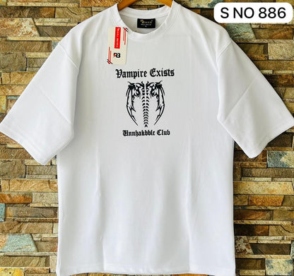 Down shoulder NF NT Printed Tshirt