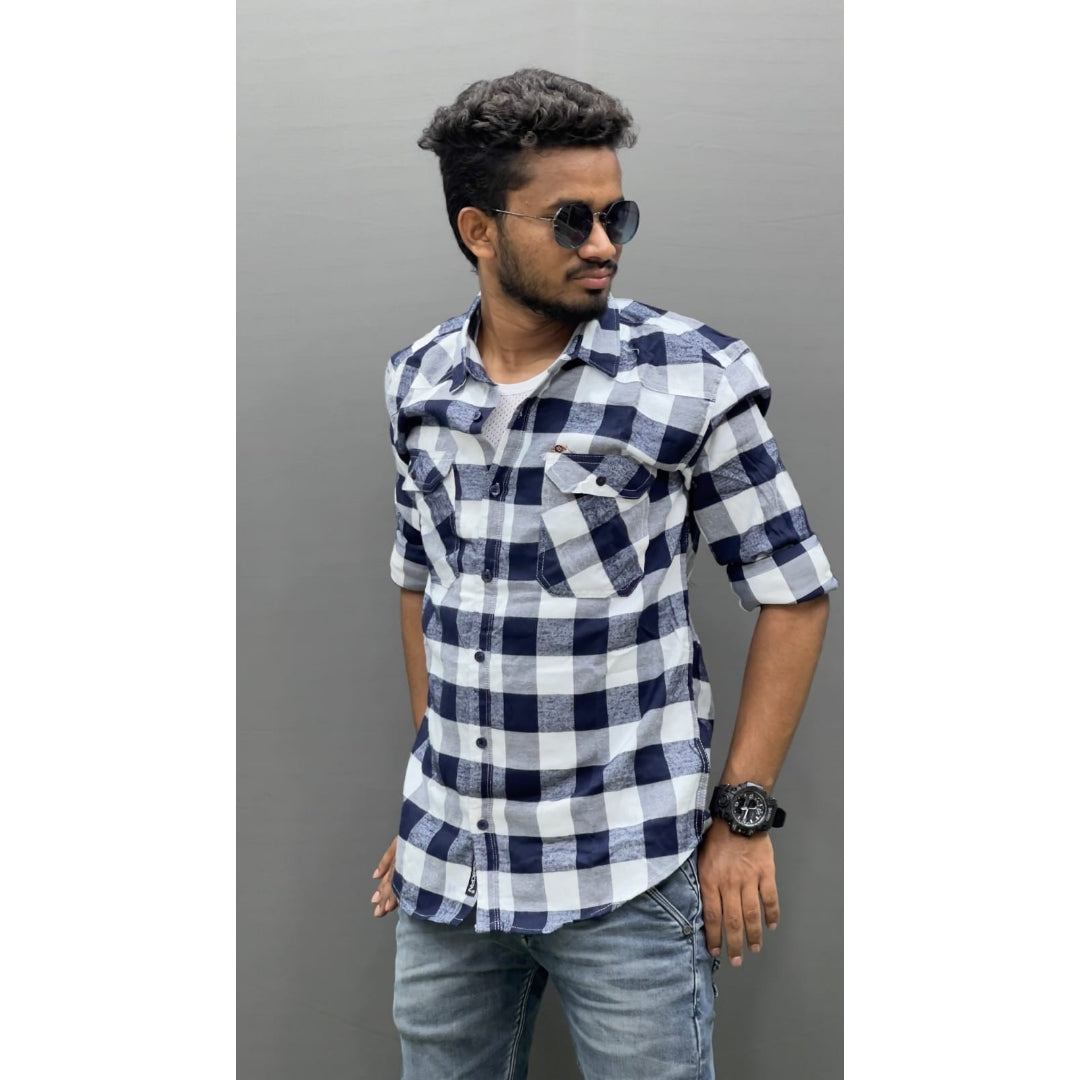 Brushed double pocket shirt