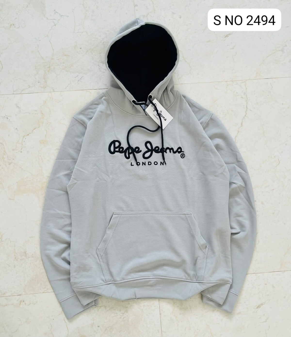 SN 2494 hoodie in light grey