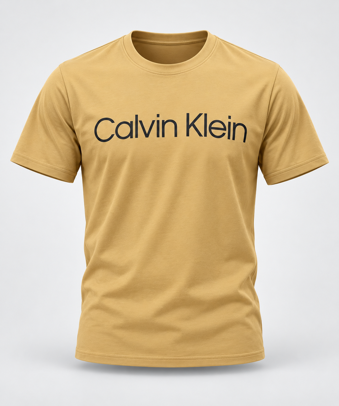 Graphic Round Neck T-Shirt - Sandal - 3D product front, without supplier labels or tags