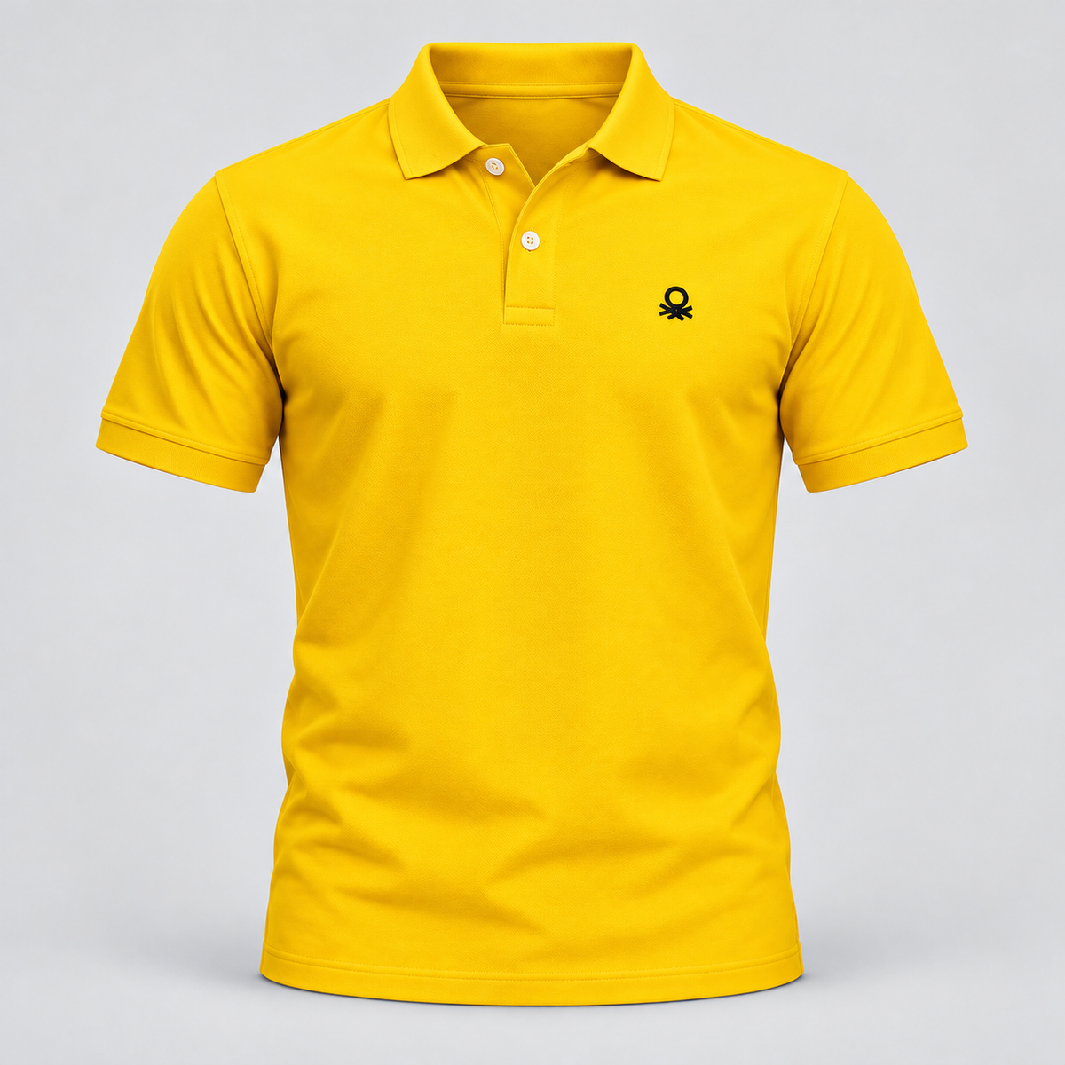 Polo T-Shirt - Yellow - 3D product front, without supplier labels or tags