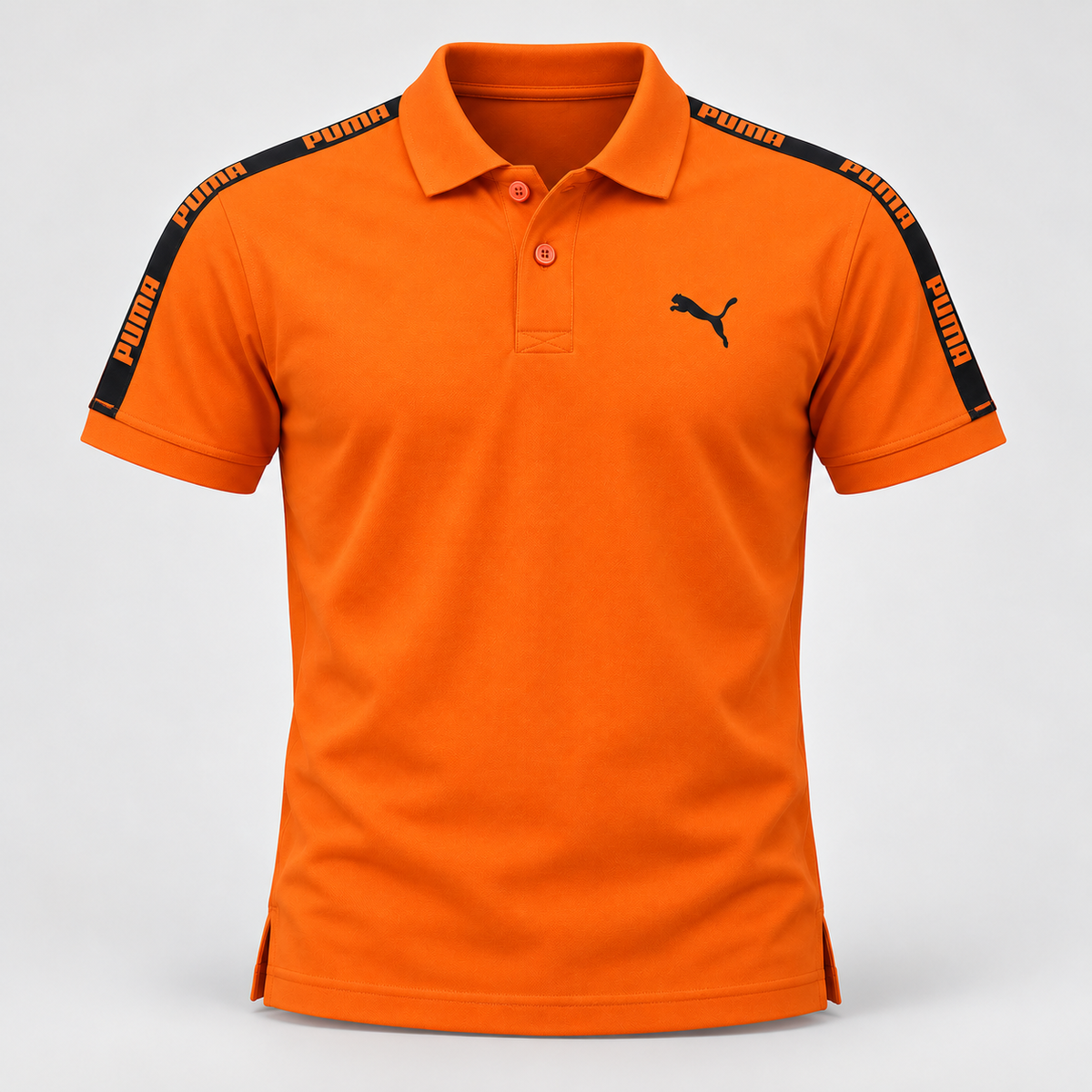 Polo T-Shirt - Orange - 3D product front, without supplier labels or tags