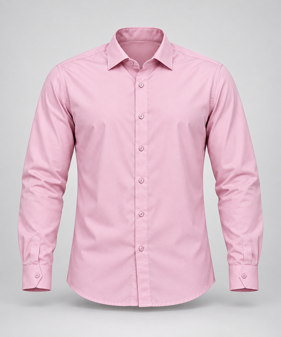 Plain Full Sleeve Shirt - Lilac Pink - 3D product front, without supplier labels or tags