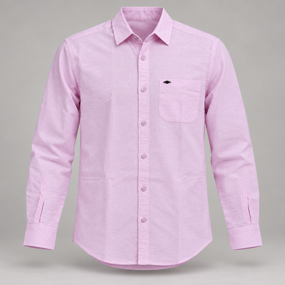 Full Sleeve Oval Pocket Shirt - Lilac Pink - clean dimensional product front, without hangtags